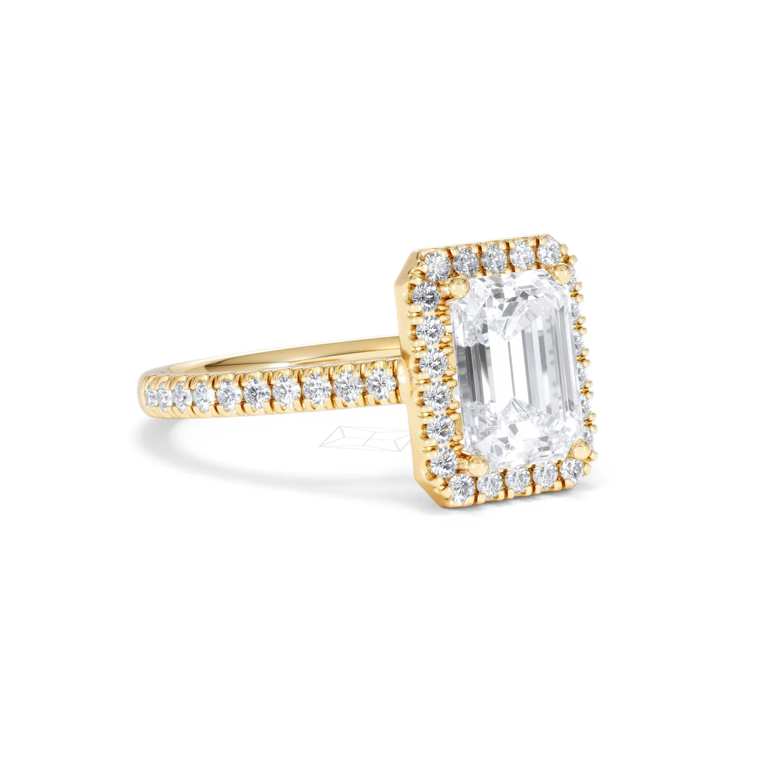 Annabelle Lab Diamond Halo Engagement Ring in 18K Gold 2.75ct F/VS1 - Image 18