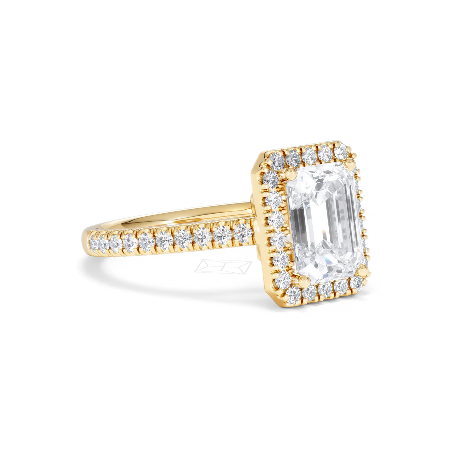 Annabelle Lab Diamond Halo Engagement Ring in 18K Gold 2.75ct F/VS1 - Image 19