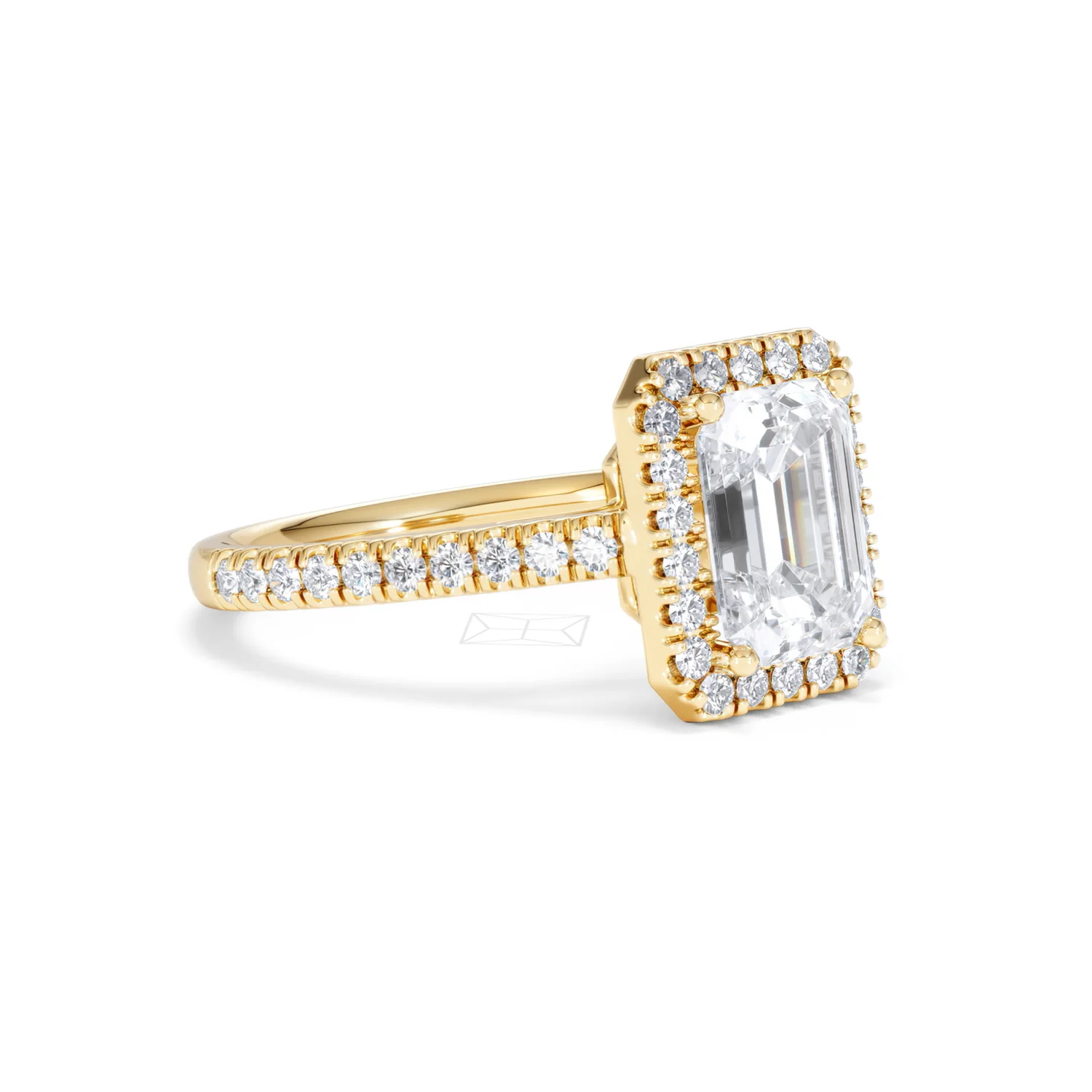 Annabelle Lab Diamond Halo Engagement Ring in 18K Gold 2.75ct F/VS1 - Image 20