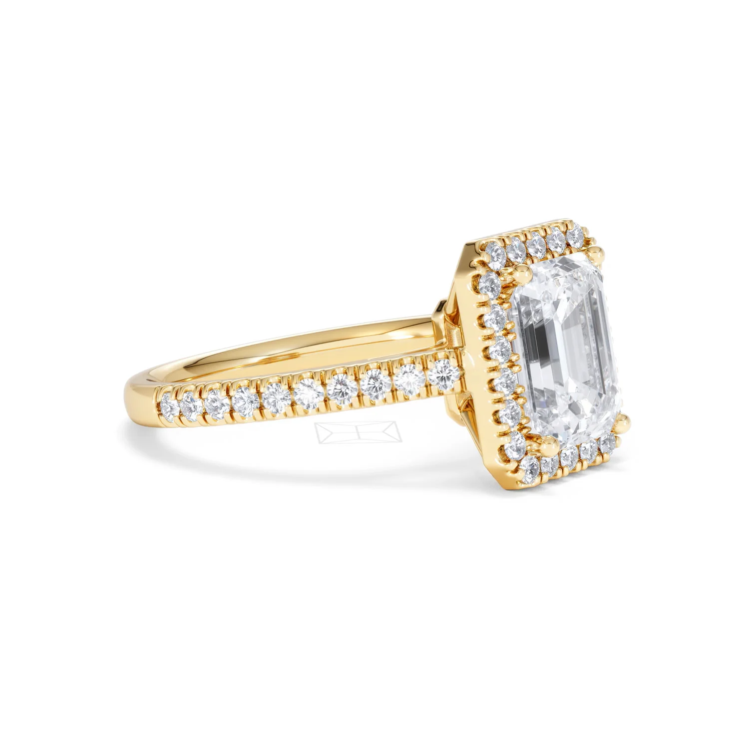 Annabelle Lab Diamond Halo Engagement Ring in 18K Gold 2.75ct F/VS1 - Image 22