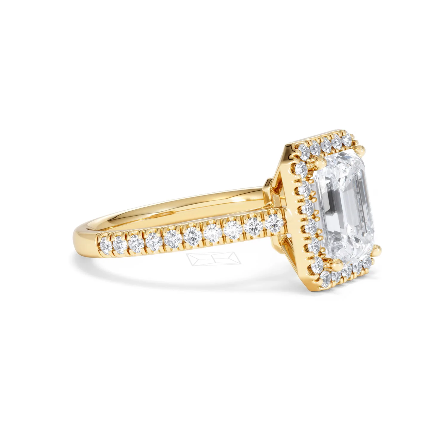 Annabelle Lab Diamond Halo Engagement Ring in 18K Gold 2.75ct F/VS1 - Image 23