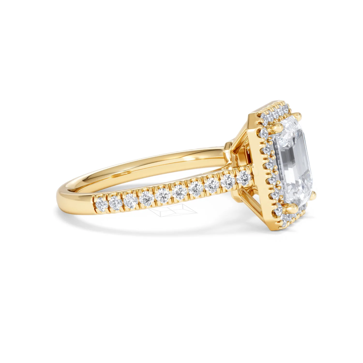 Annabelle Lab Diamond Halo Engagement Ring in 18K Gold 2.75ct F/VS1 - Image 26