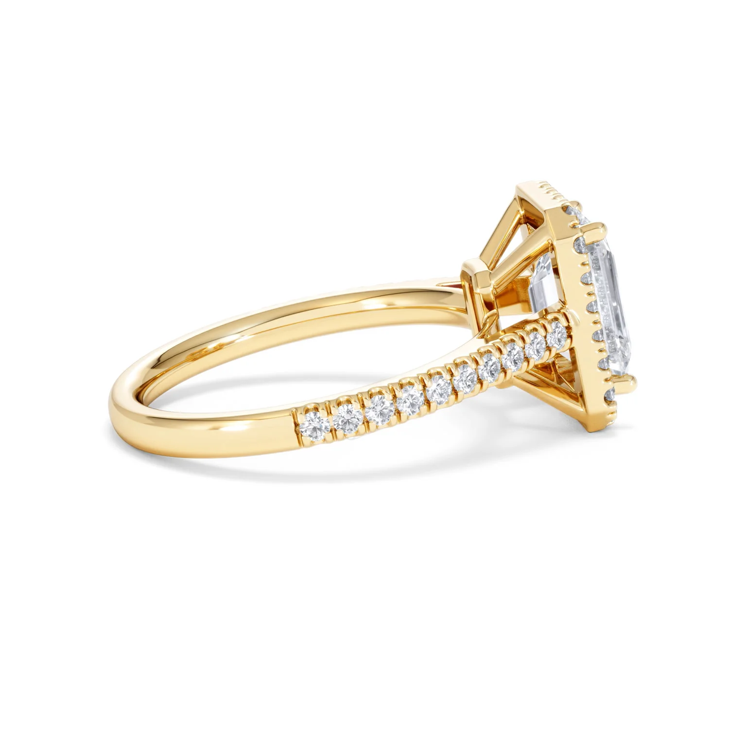 Annabelle Lab Diamond Halo Engagement Ring in 18K Gold 2.75ct F/VS1 - Image 33