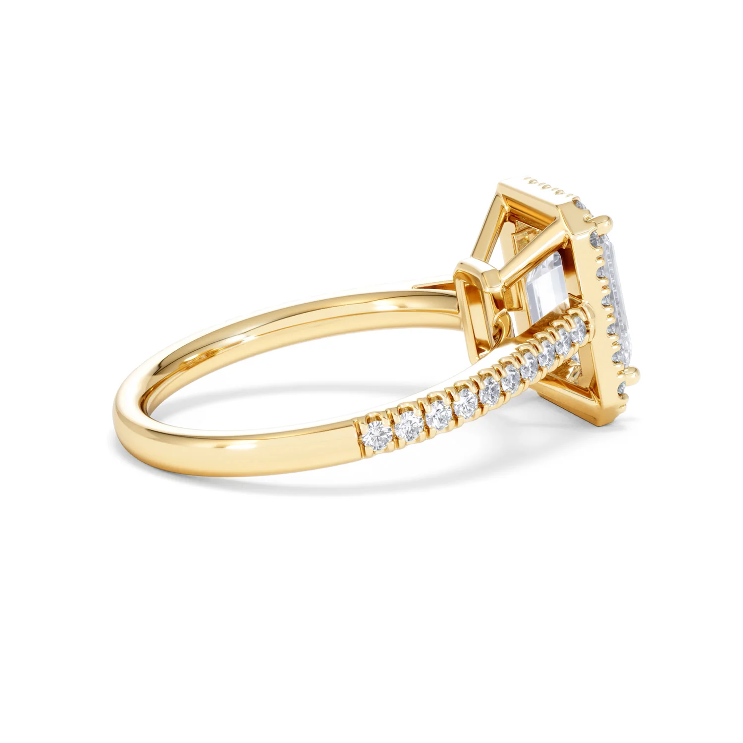 Annabelle Lab Diamond Halo Engagement Ring in 18K Gold 2.75ct F/VS1 - Image 36