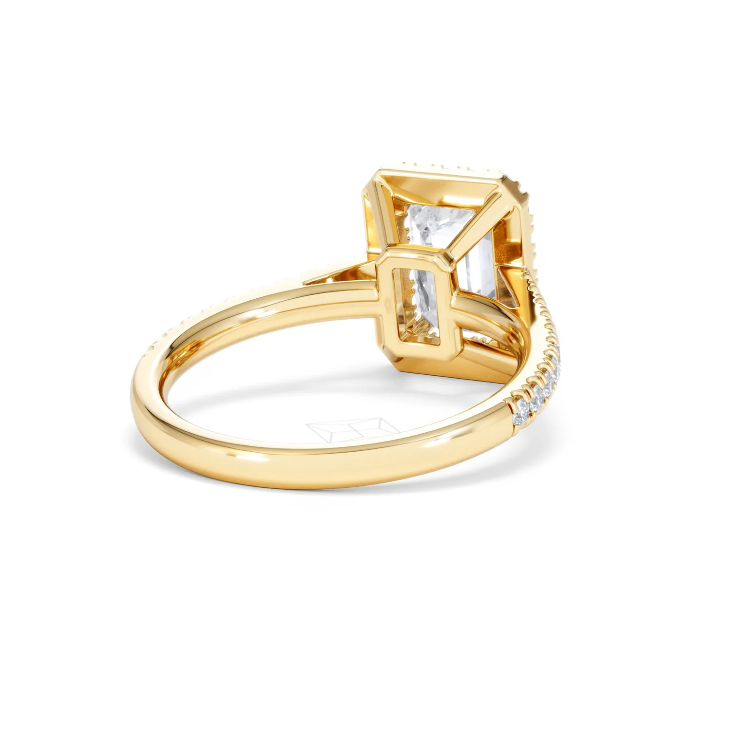 Annabelle Lab Diamond Halo Engagement Ring in 18K Gold 2.75ct F/VS1 - Image 45