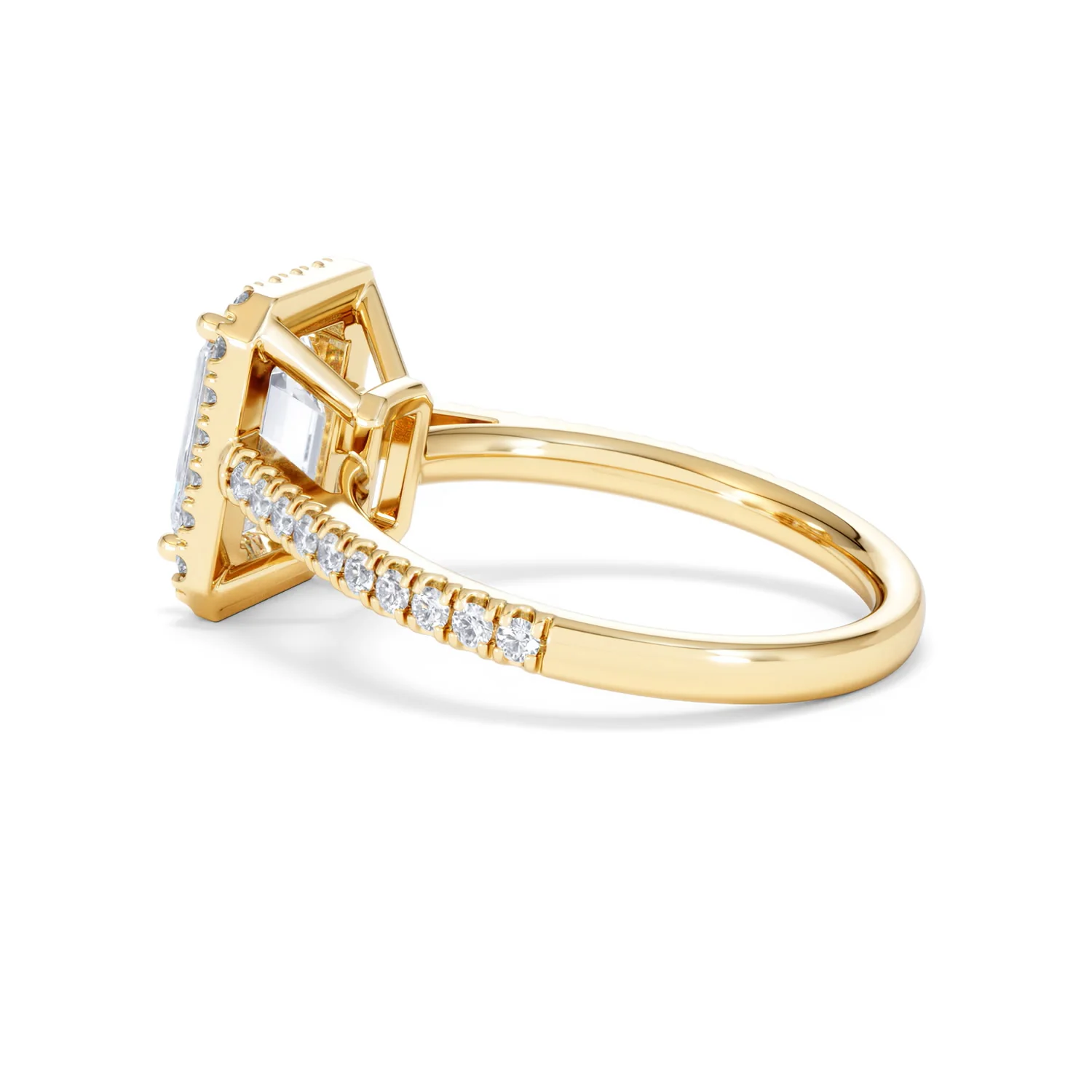 Annabelle Lab Diamond Halo Engagement Ring in 18K Gold 2.75ct F/VS1 - Image 65
