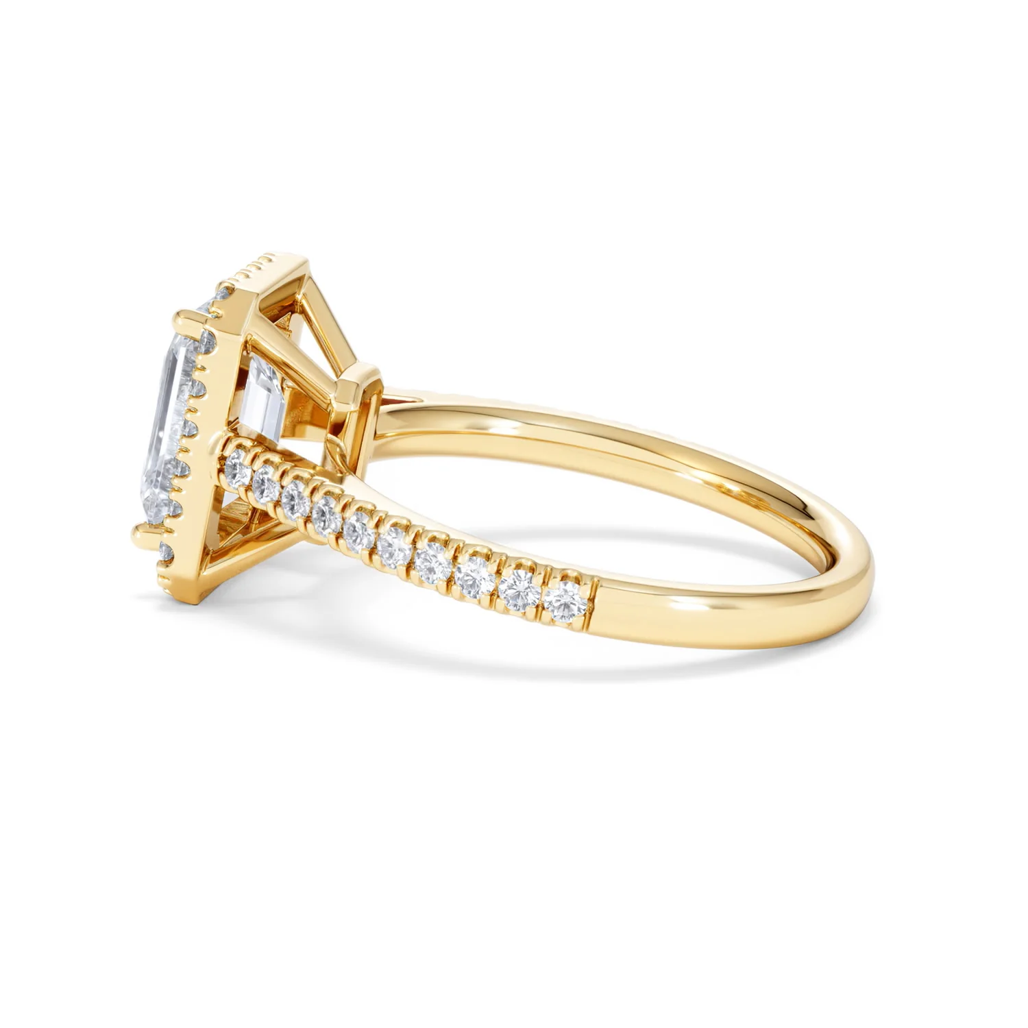 Annabelle Lab Diamond Halo Engagement Ring in 18K Gold 2.75ct F/VS1 - Image 68