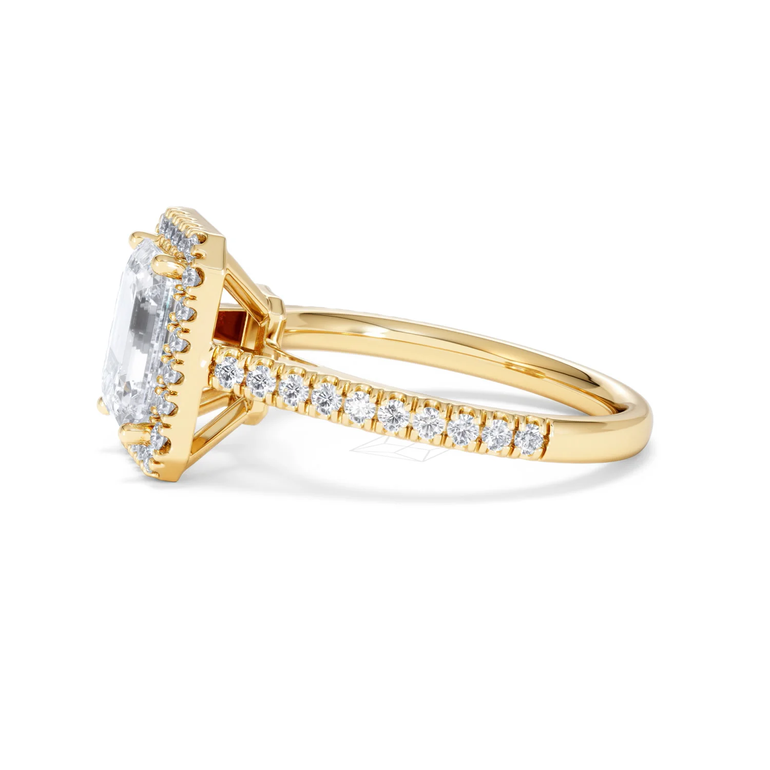 Annabelle Lab Diamond Halo Engagement Ring in 18K Gold 2.75ct F/VS1 - Image 74