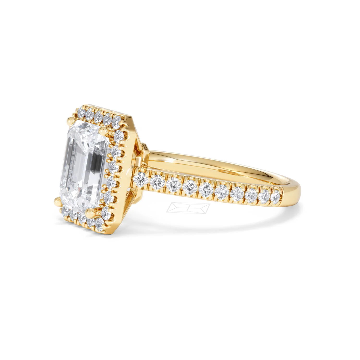 Annabelle Lab Diamond Halo Engagement Ring in 18K Gold 2.75ct F/VS1 - Image 79