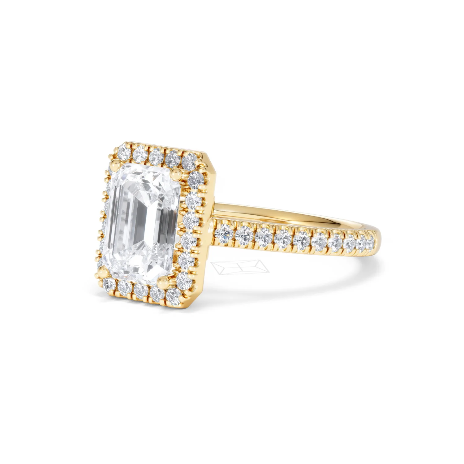 Annabelle Lab Diamond Halo Engagement Ring in 18K Gold 2.75ct F/VS1 - Image 83