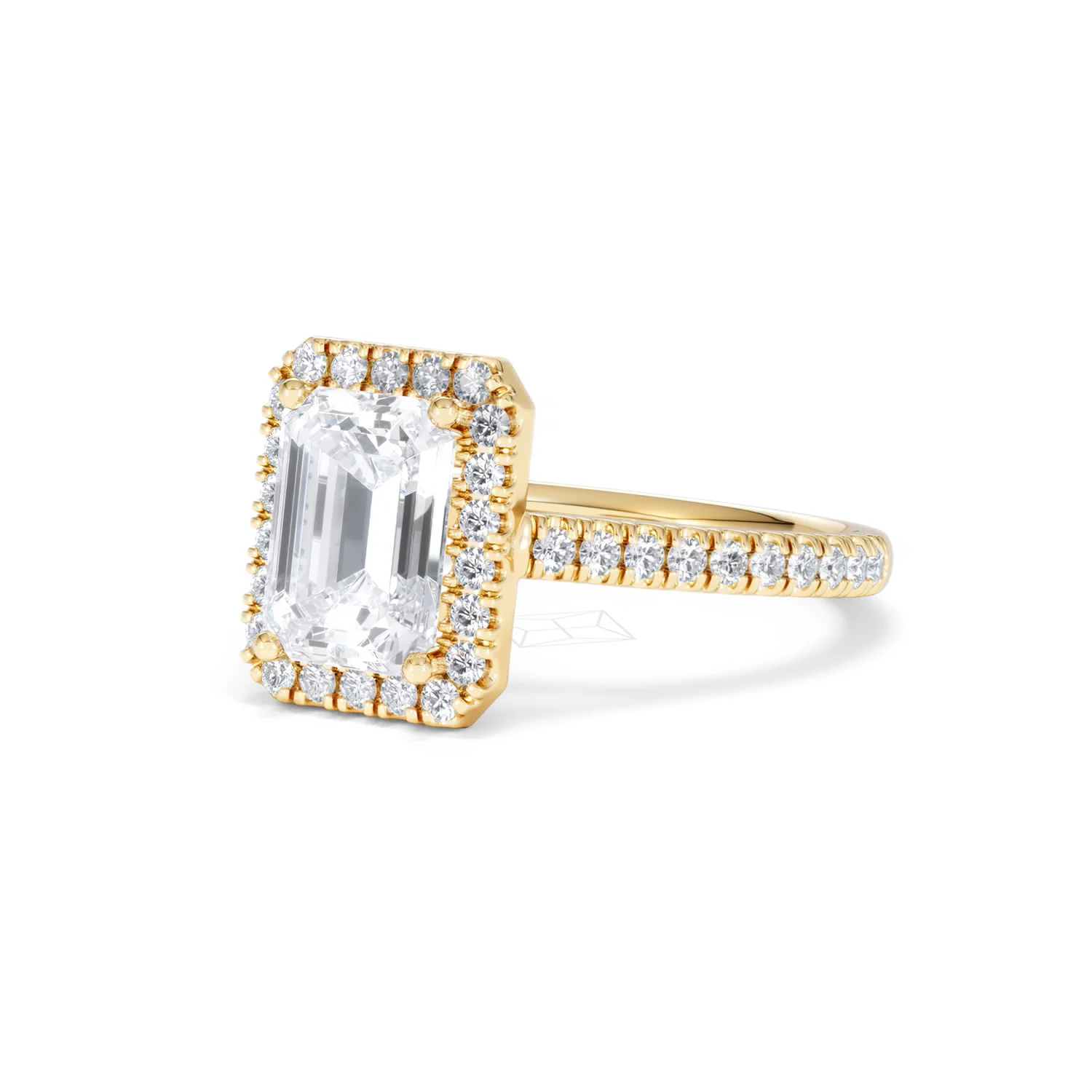 Annabelle Lab Diamond Halo Engagement Ring in 18K Gold 2.75ct F/VS1 - Image 84