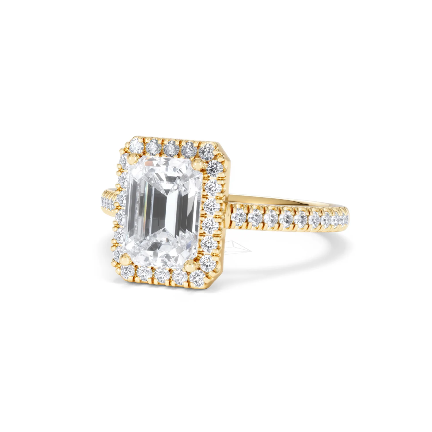 Annabelle Lab Diamond Halo Engagement Ring in 18K Gold 2.75ct F/VS1 - Image 86