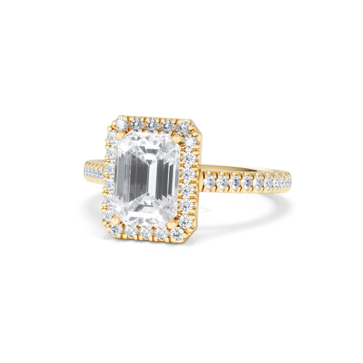 Annabelle Lab Diamond Halo Engagement Ring in 18K Gold 2.75ct F/VS1 - Image 87