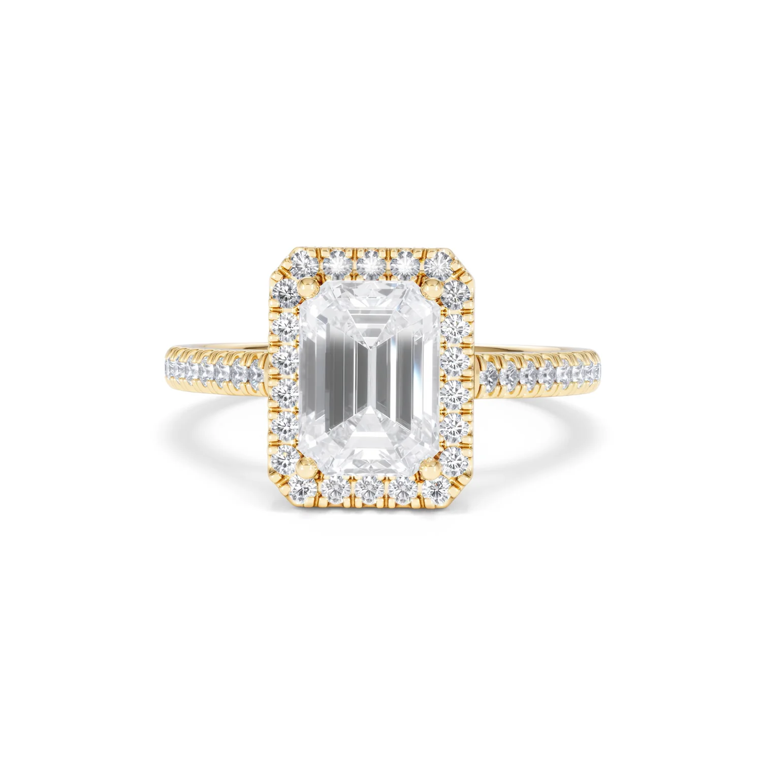 Annabelle Lab Diamond Halo Engagement Ring in 18K Gold 2.75ct F/VS1 - Image 90
