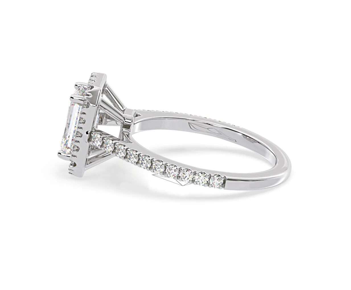 Annabelle Lab Diamond Halo Engagement Ring in Platinum 1.65ct F/VS1 - Image 108