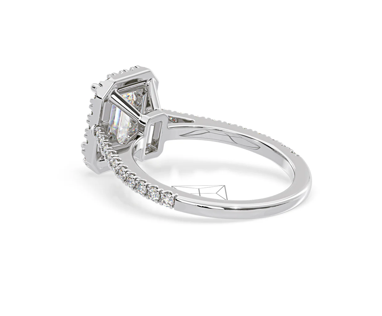 Annabelle Lab Diamond Halo Engagement Ring in Platinum 1.65ct F/VS1 - Image 116