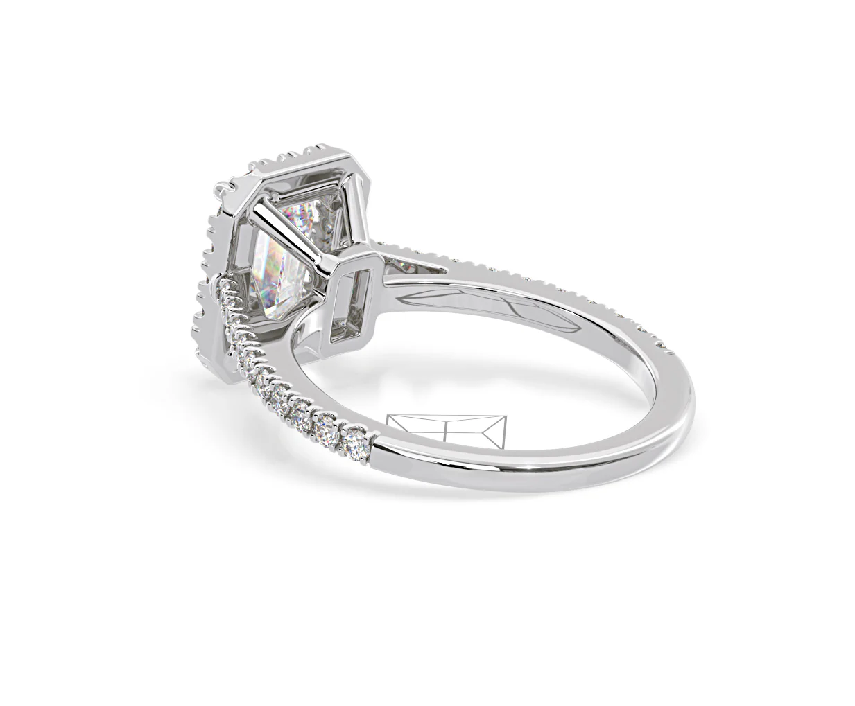 Annabelle Lab Diamond Halo Engagement Ring in Platinum 1.65ct F/VS1 - Image 117