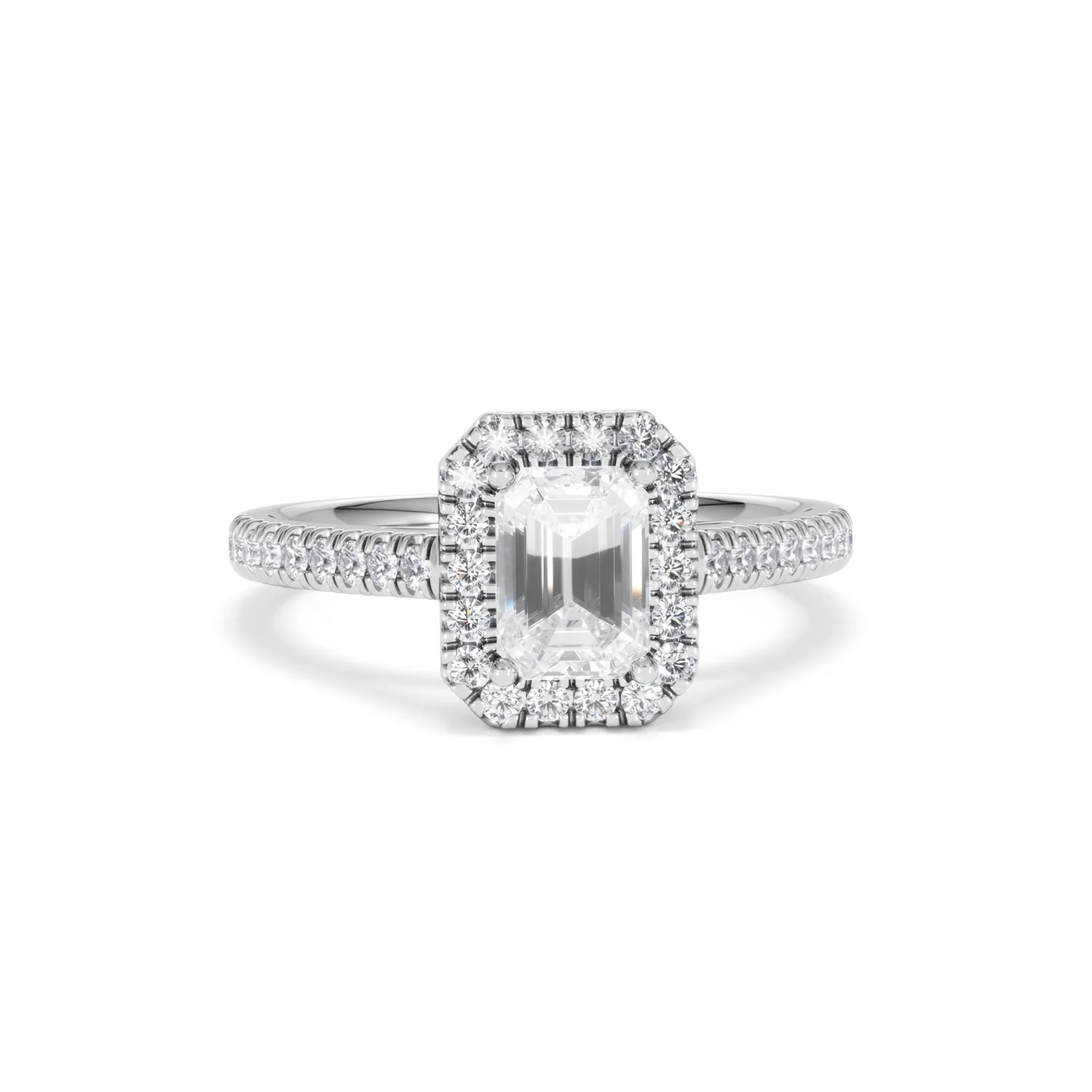 Annabelle Lab Diamond Halo Engagement Ring in Platinum 1.65ct F/VS1 - Image 12