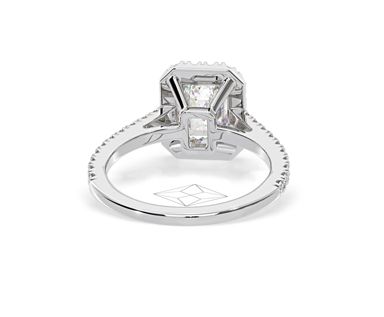 Annabelle Lab Diamond Halo Engagement Ring in Platinum 1.65ct F/VS1 - Image 128