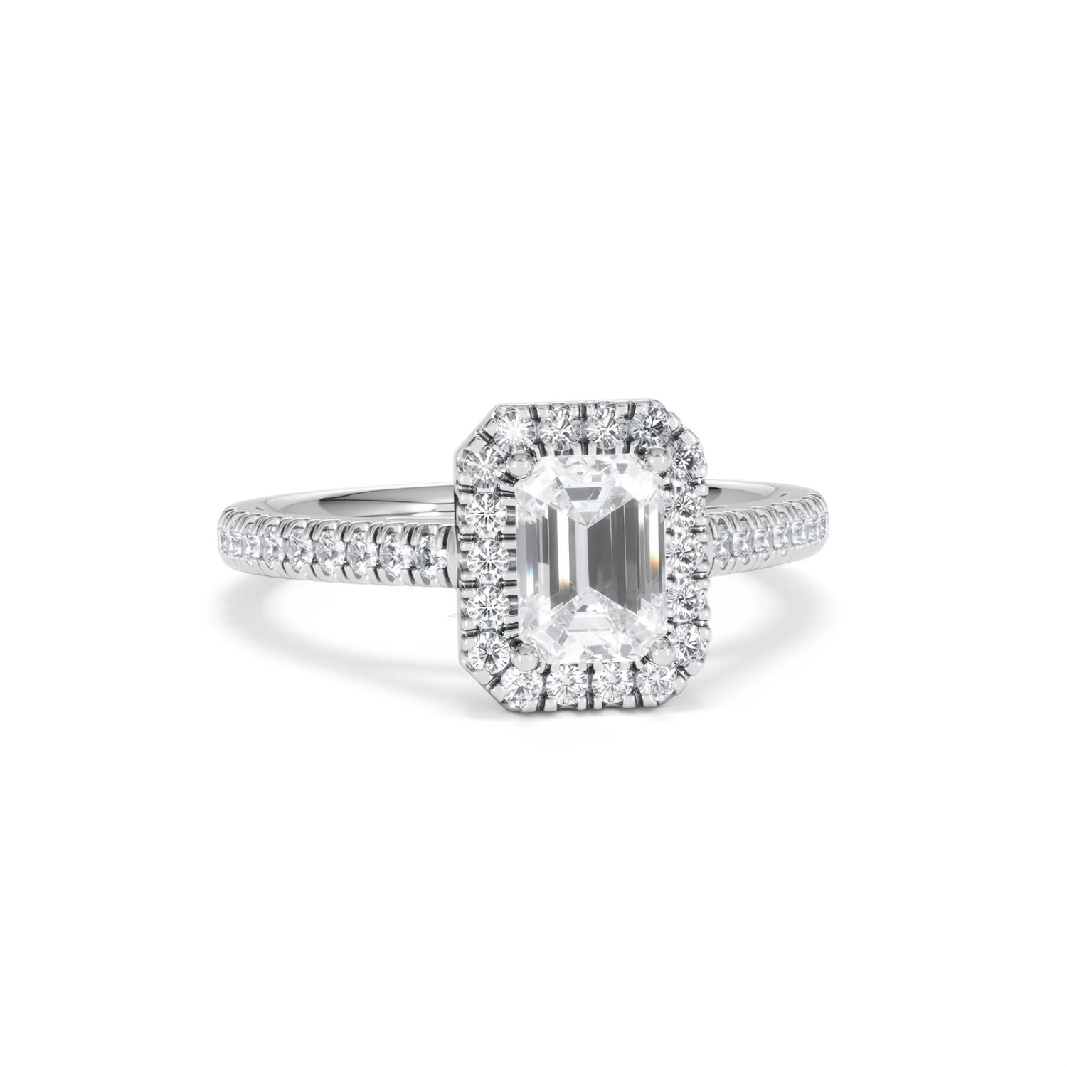 Annabelle Lab Diamond Halo Engagement Ring in Platinum 1.65ct F/VS1 - Image 13