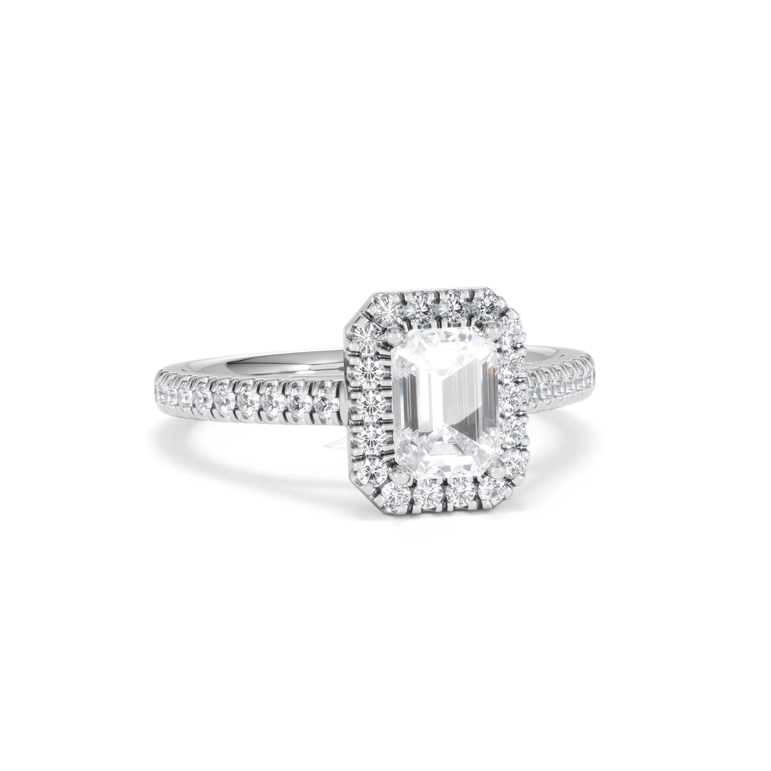 Annabelle Lab Diamond Halo Engagement Ring in Platinum 1.65ct F/VS1 - Image 14