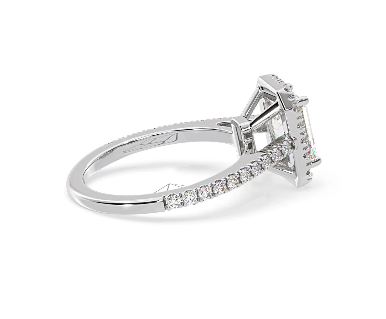 Annabelle Lab Diamond Halo Engagement Ring in Platinum 1.65ct F/VS1 - Image 142