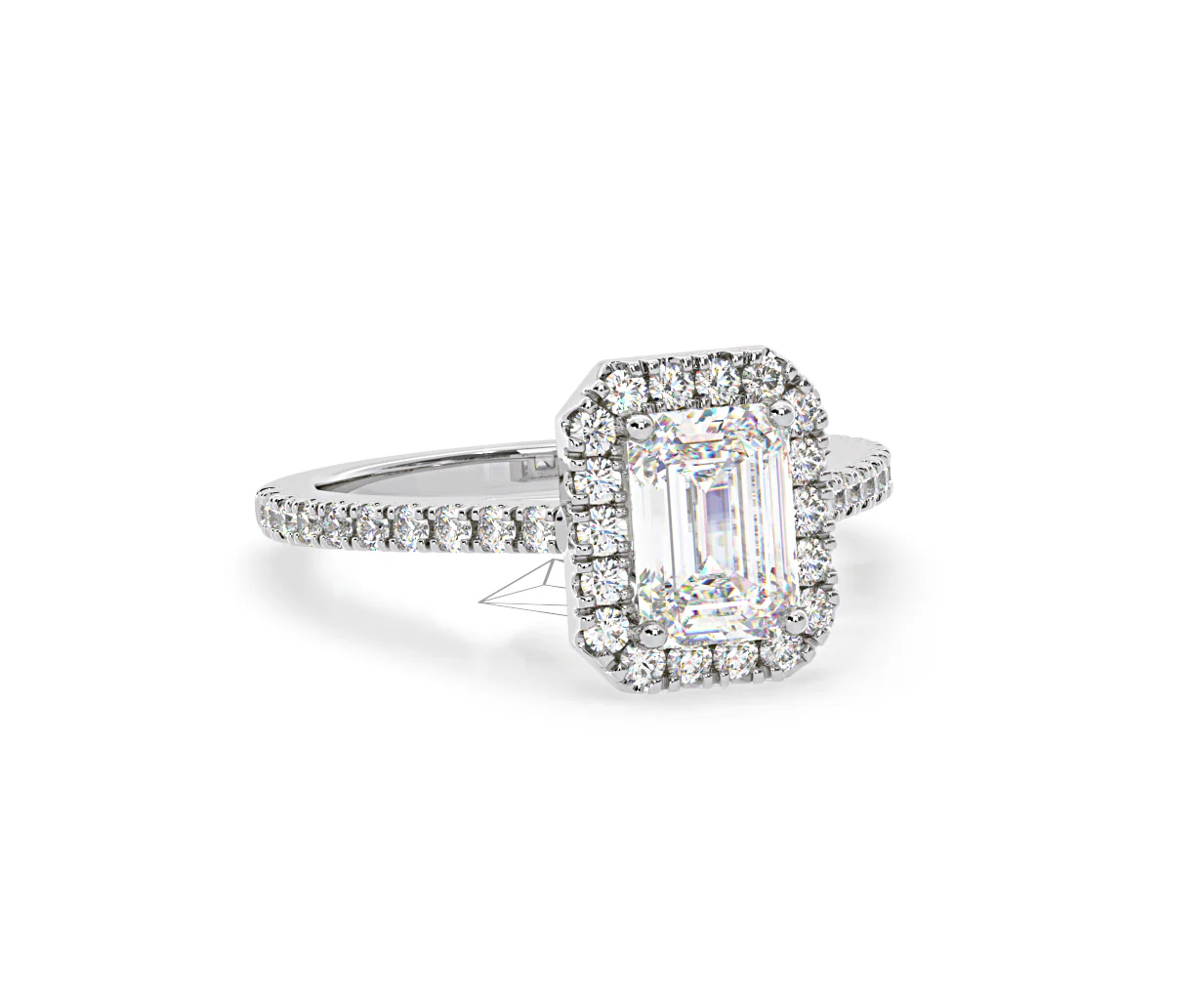 Annabelle Lab Diamond Halo Engagement Ring in Platinum 1.65ct F/VS1 - Image 162