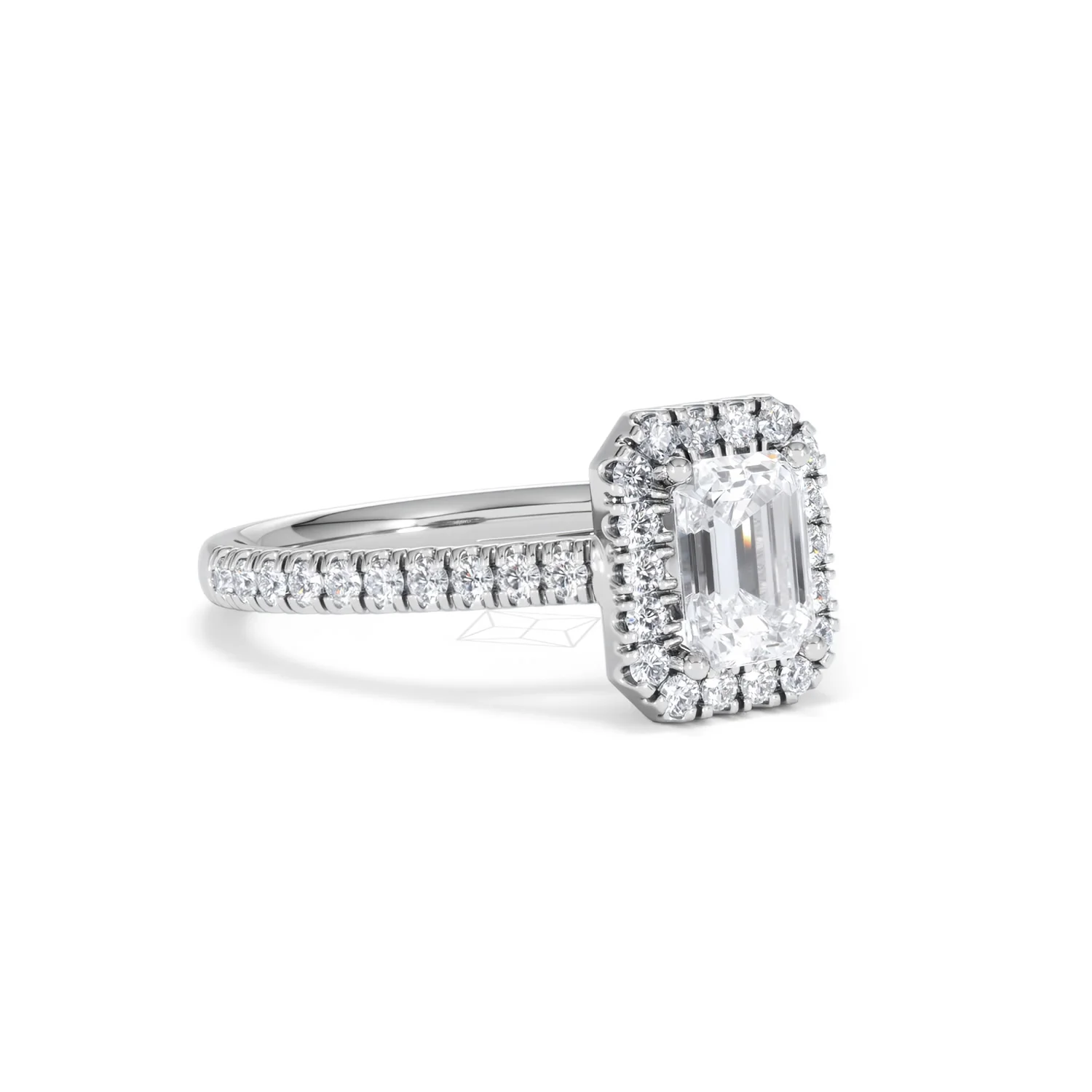 Annabelle Lab Diamond Halo Engagement Ring in Platinum 1.65ct F/VS1 - Image 18