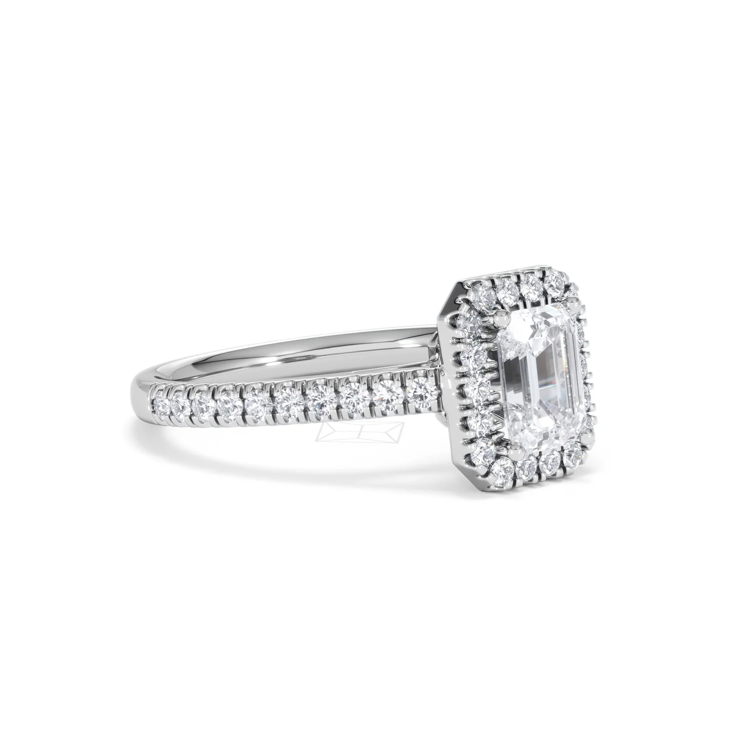 Annabelle Lab Diamond Halo Engagement Ring in Platinum 1.65ct F/VS1 - Image 20