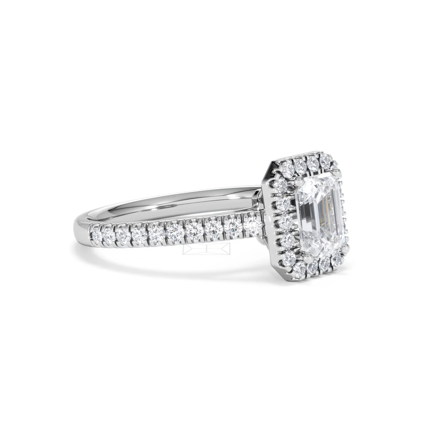 Annabelle Lab Diamond Halo Engagement Ring in Platinum 1.65ct F/VS1 - Image 21