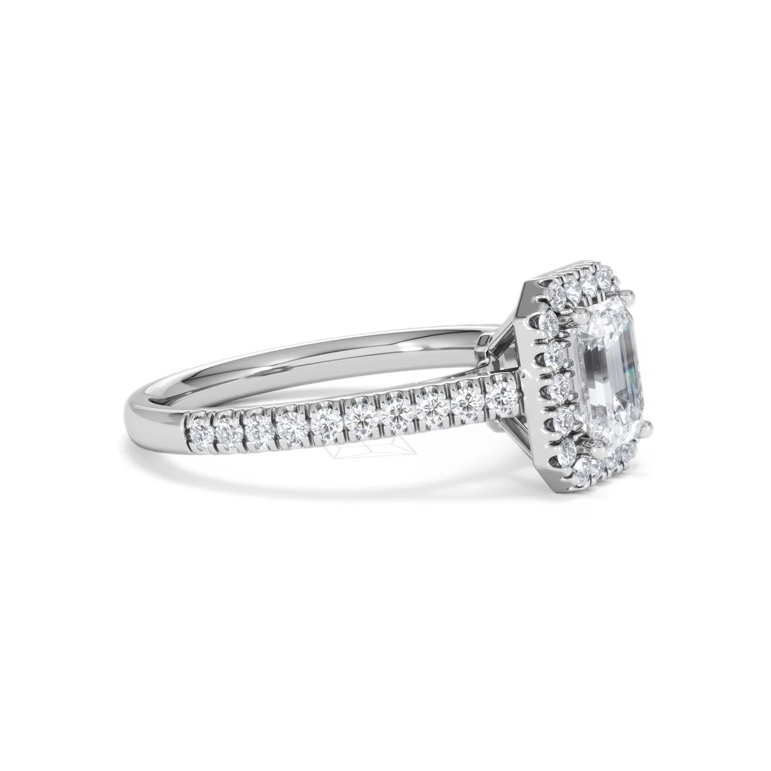 Annabelle Lab Diamond Halo Engagement Ring in Platinum 1.65ct F/VS1 - Image 24