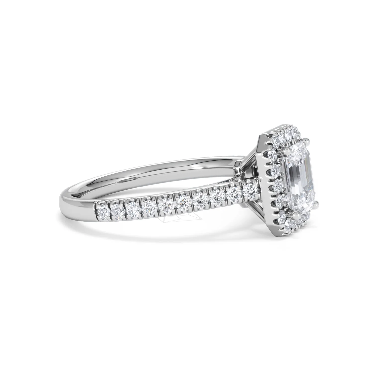 Annabelle Lab Diamond Halo Engagement Ring in Platinum 1.65ct F/VS1 - Image 25