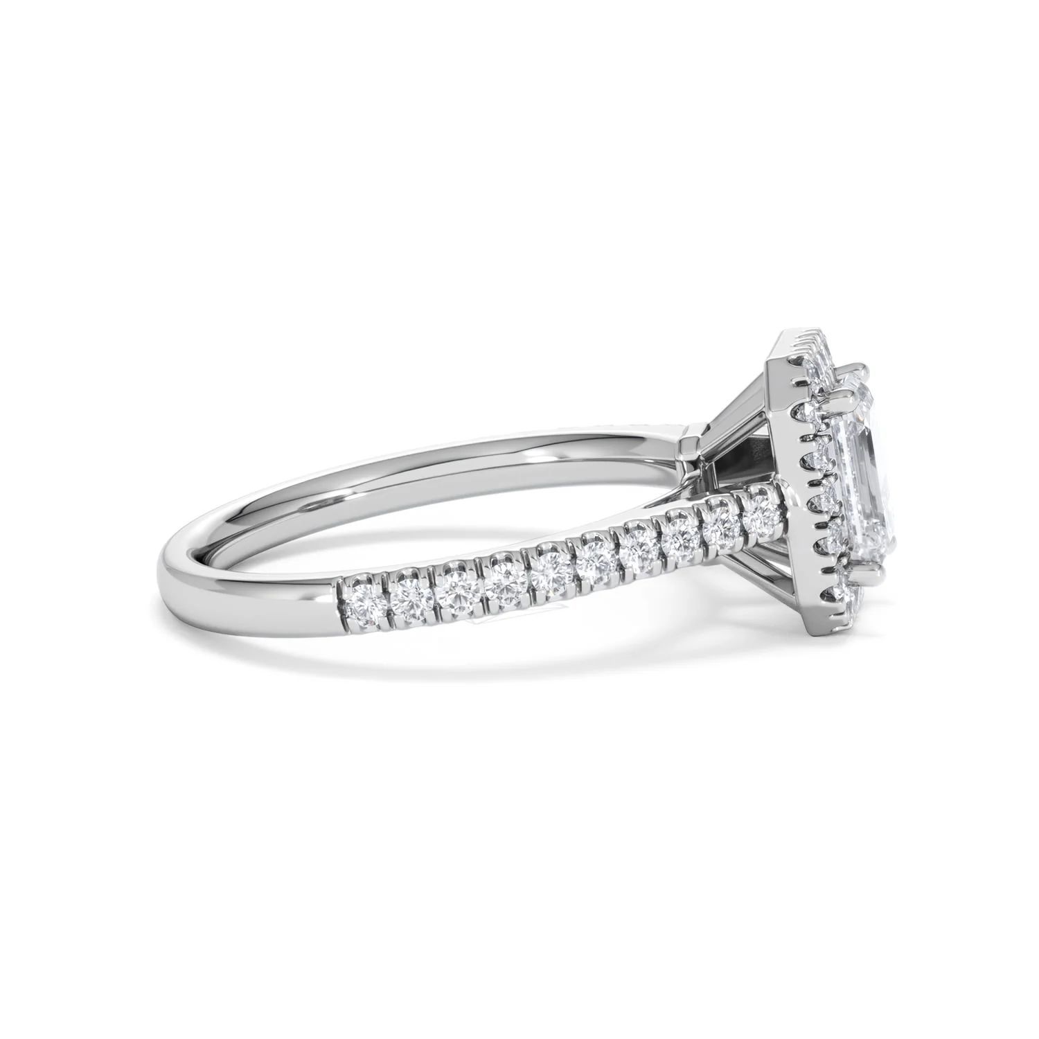 Annabelle Lab Diamond Halo Engagement Ring in Platinum 1.65ct F/VS1 - Image 29