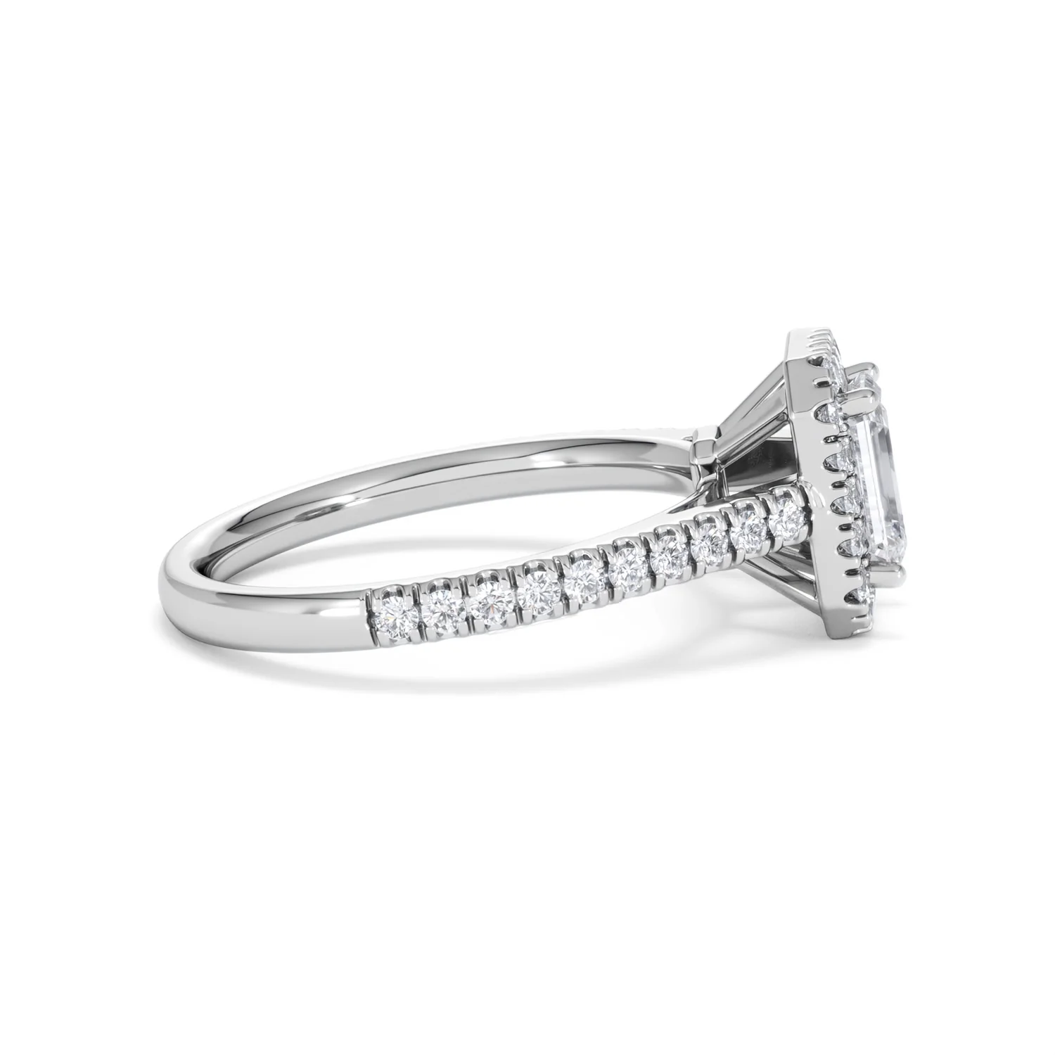 Annabelle Lab Diamond Halo Engagement Ring in Platinum 1.65ct F/VS1 - Image 30