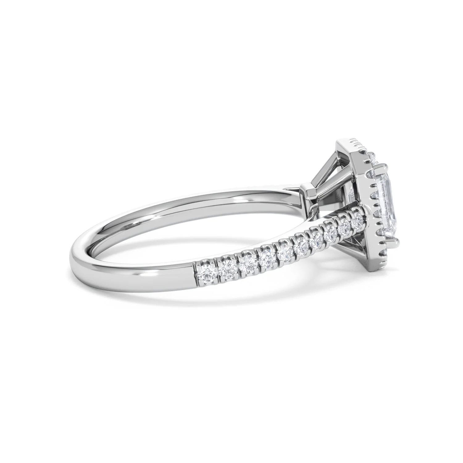 Annabelle Lab Diamond Halo Engagement Ring in Platinum 1.65ct F/VS1 - Image 33