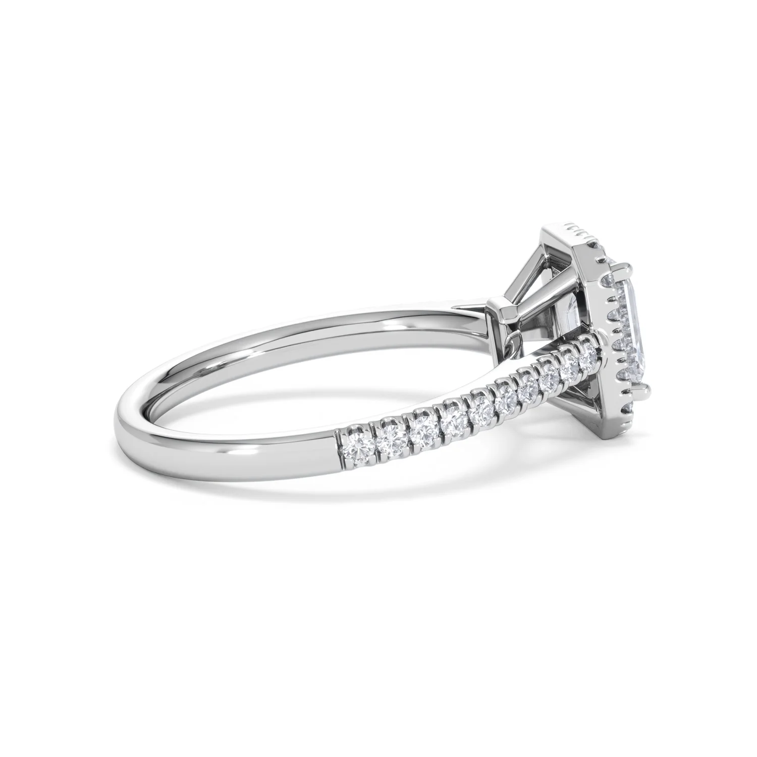 Annabelle Lab Diamond Halo Engagement Ring in Platinum 1.65ct F/VS1 - Image 34