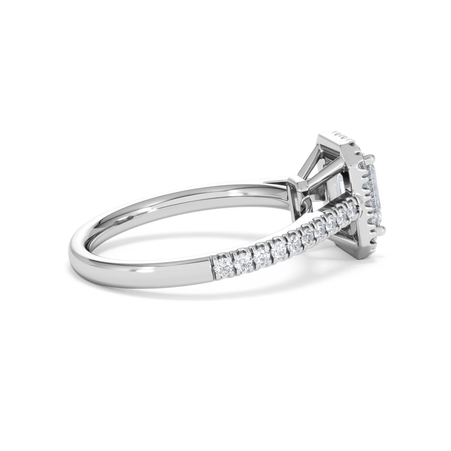 Annabelle Lab Diamond Halo Engagement Ring in Platinum 1.65ct F/VS1 - Image 35