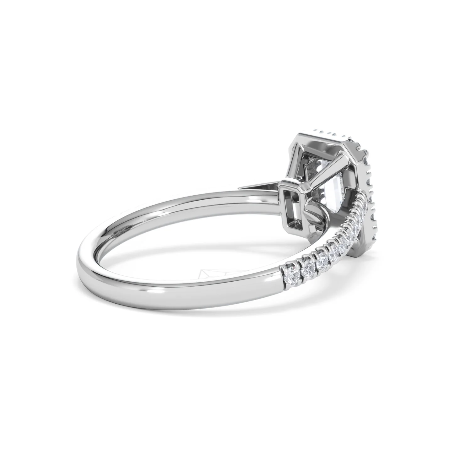 Annabelle Lab Diamond Halo Engagement Ring in Platinum 1.65ct F/VS1 - Image 40