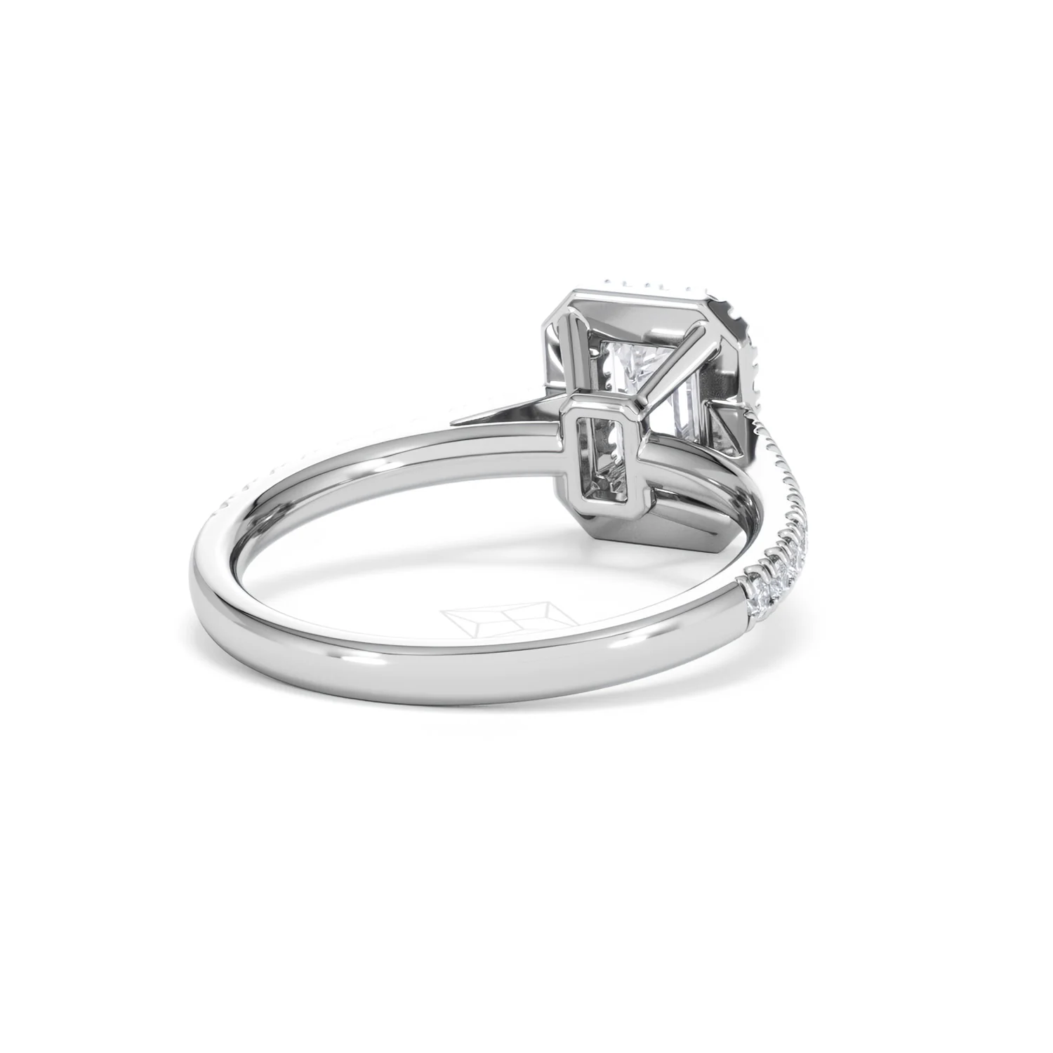 Annabelle Lab Diamond Halo Engagement Ring in Platinum 1.65ct F/VS1 - Image 45