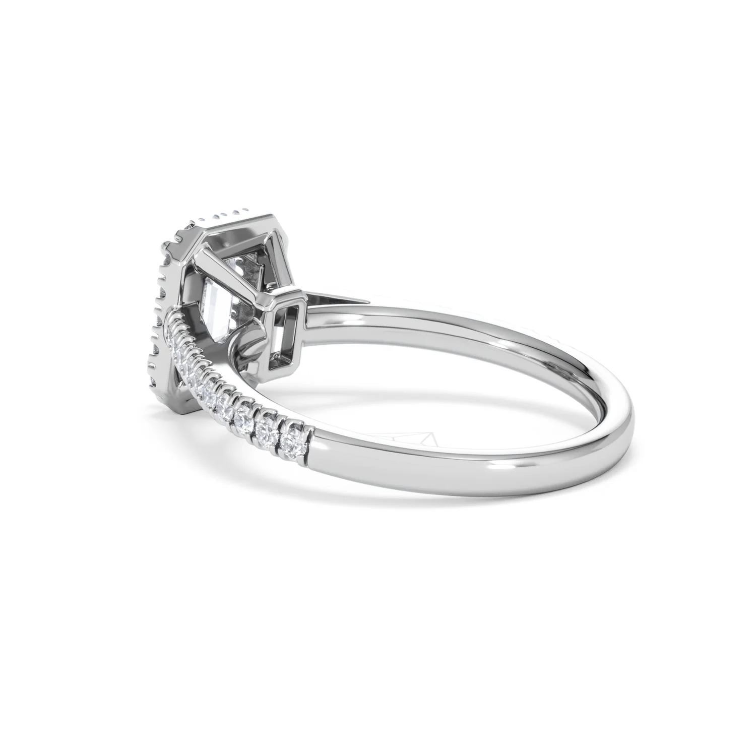 Annabelle Lab Diamond Halo Engagement Ring in Platinum 1.65ct F/VS1 - Image 62
