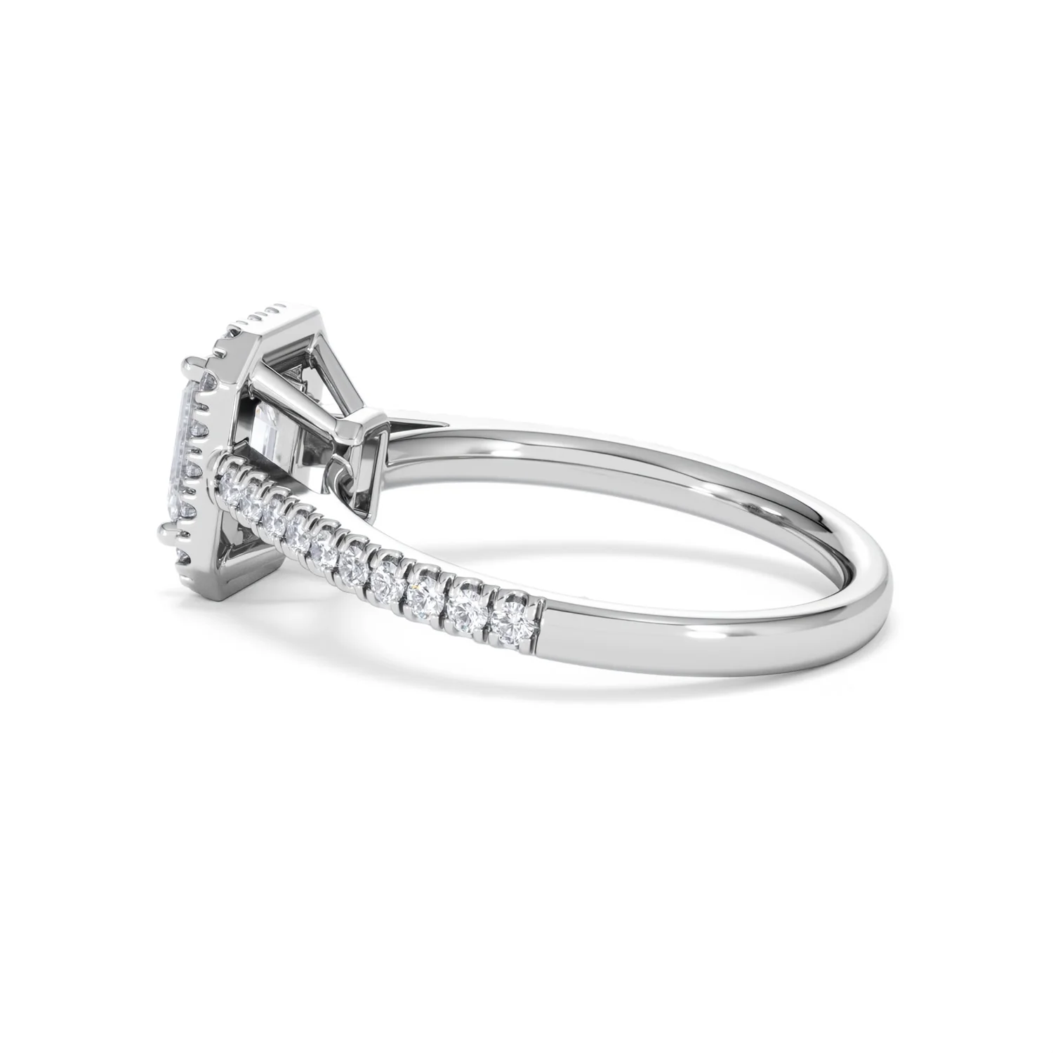 Annabelle Lab Diamond Halo Engagement Ring in Platinum 1.65ct F/VS1 - Image 66