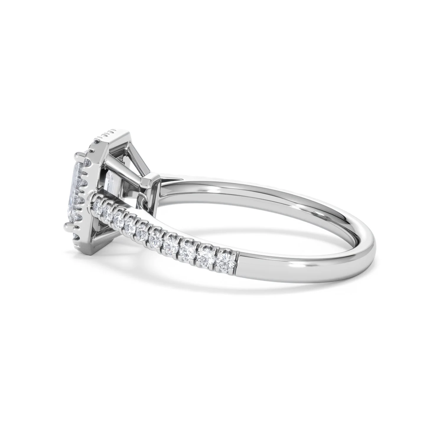 Annabelle Lab Diamond Halo Engagement Ring in Platinum 1.65ct F/VS1 - Image 67