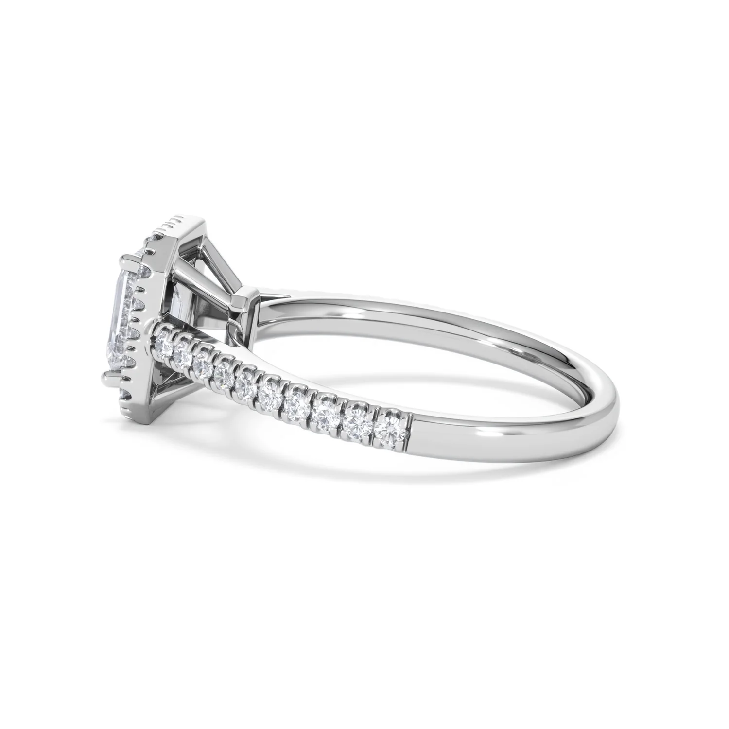 Annabelle Lab Diamond Halo Engagement Ring in Platinum 1.65ct F/VS1 - Image 68