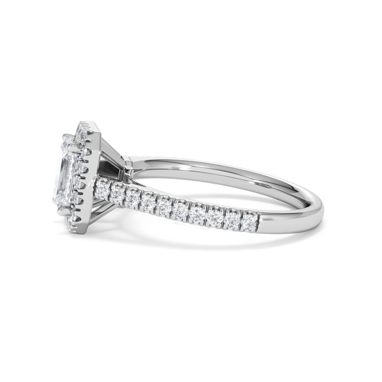 Annabelle Lab Diamond Halo Engagement Ring in Platinum 1.65ct F/VS1 - Image 73