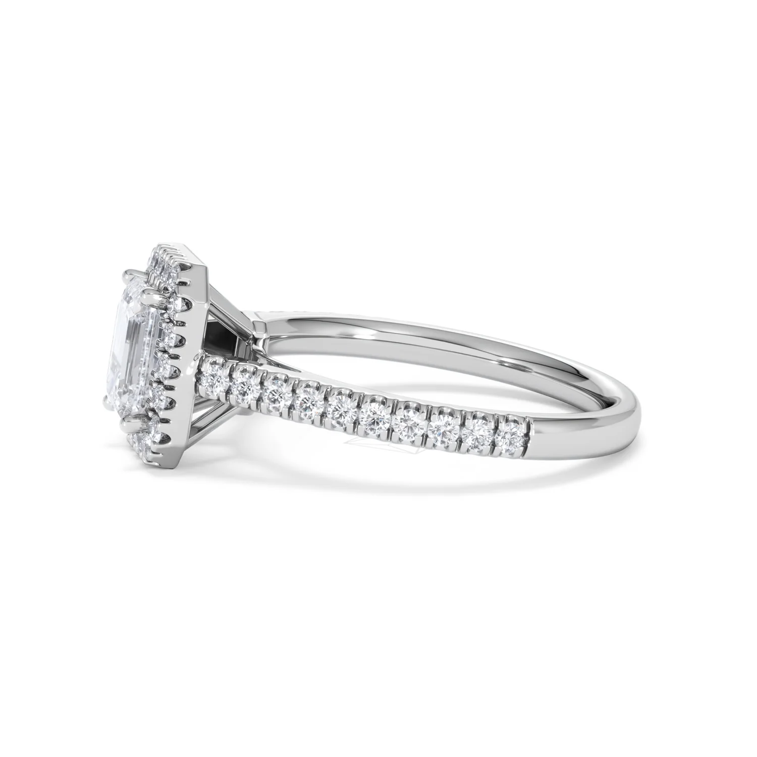 Annabelle Lab Diamond Halo Engagement Ring in Platinum 1.65ct F/VS1 - Image 74