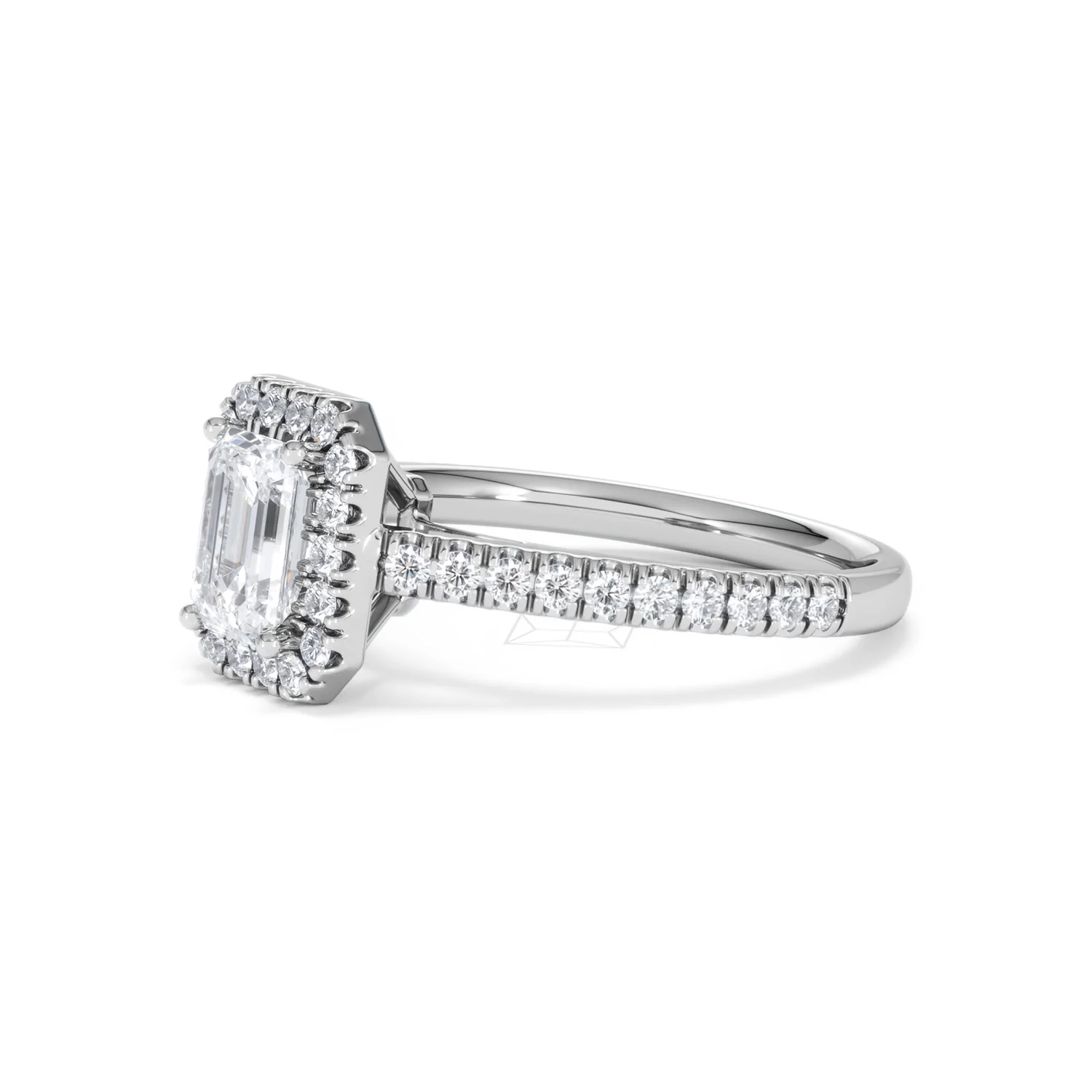 Annabelle Lab Diamond Halo Engagement Ring in Platinum 1.65ct F/VS1 - Image 79