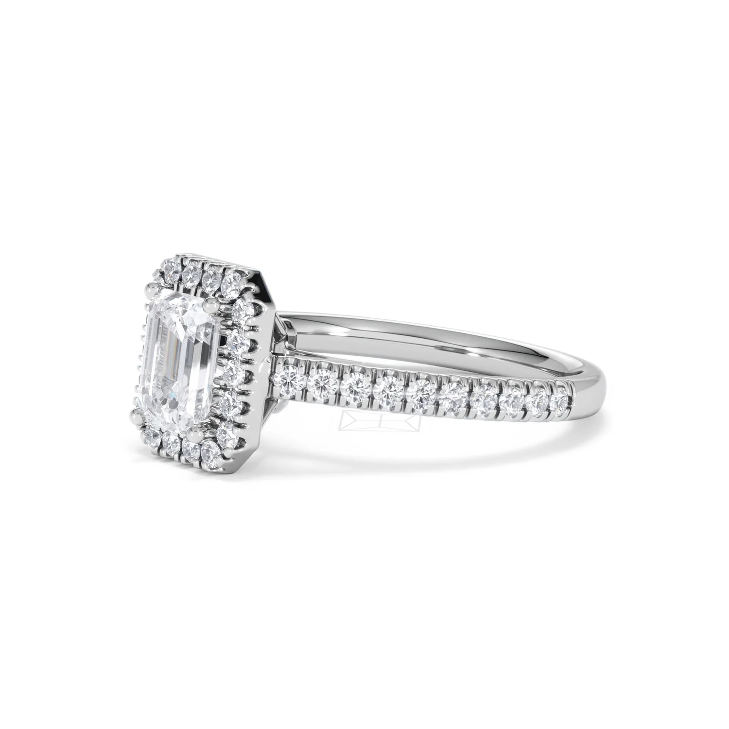 Annabelle Lab Diamond Halo Engagement Ring in Platinum 1.65ct F/VS1 - Image 80