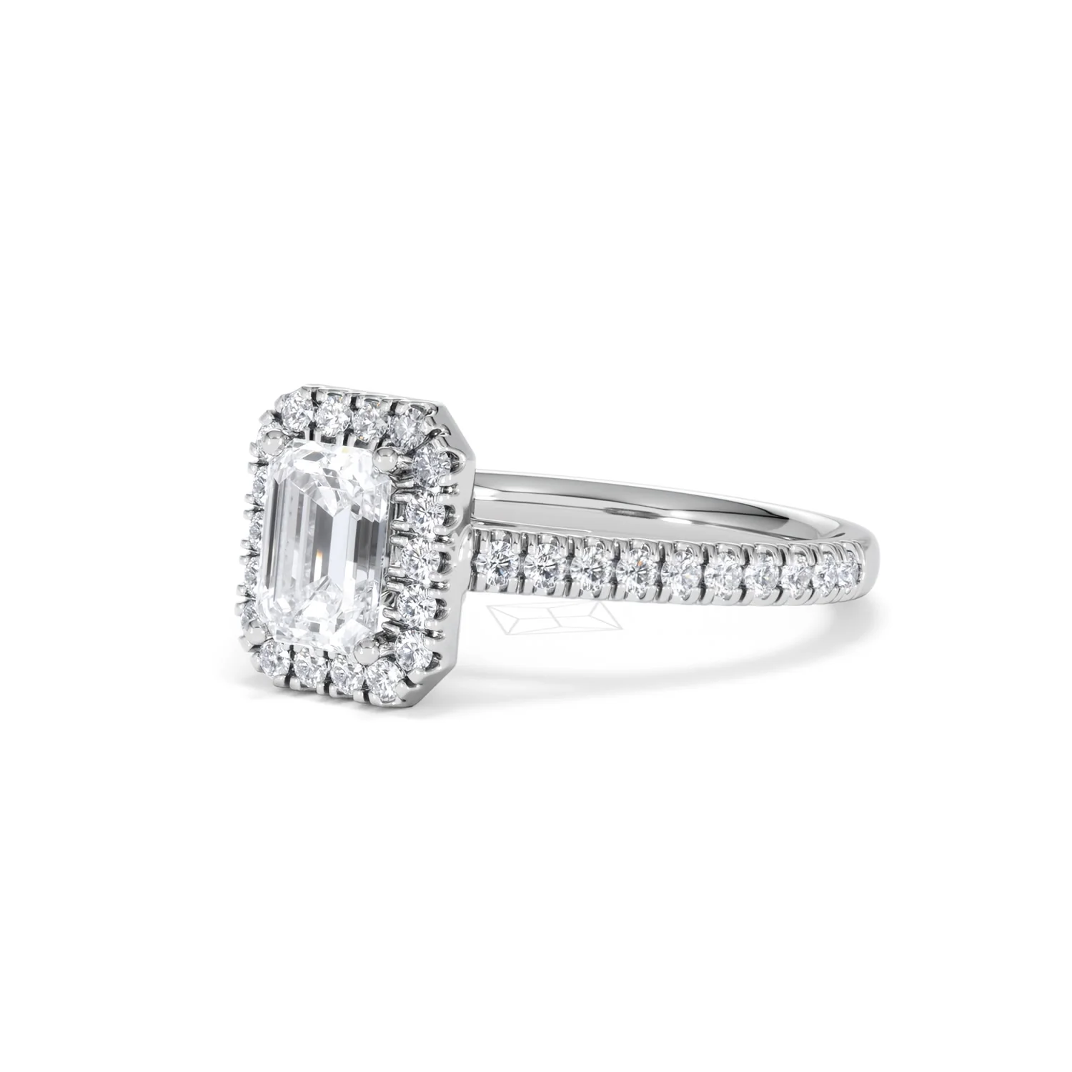 Annabelle Lab Diamond Halo Engagement Ring in Platinum 1.65ct F/VS1 - Image 83