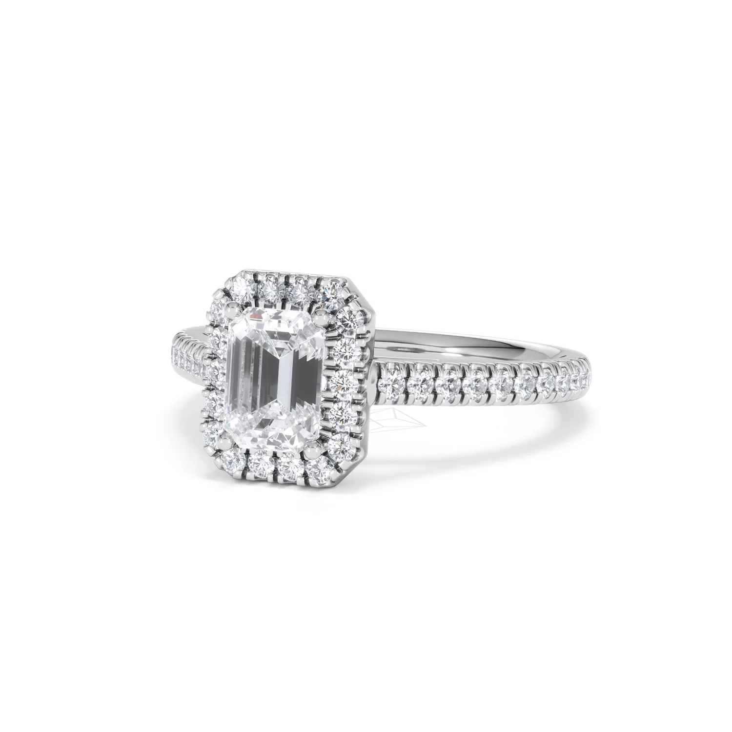 Annabelle Lab Diamond Halo Engagement Ring in Platinum 1.65ct F/VS1 - Image 86