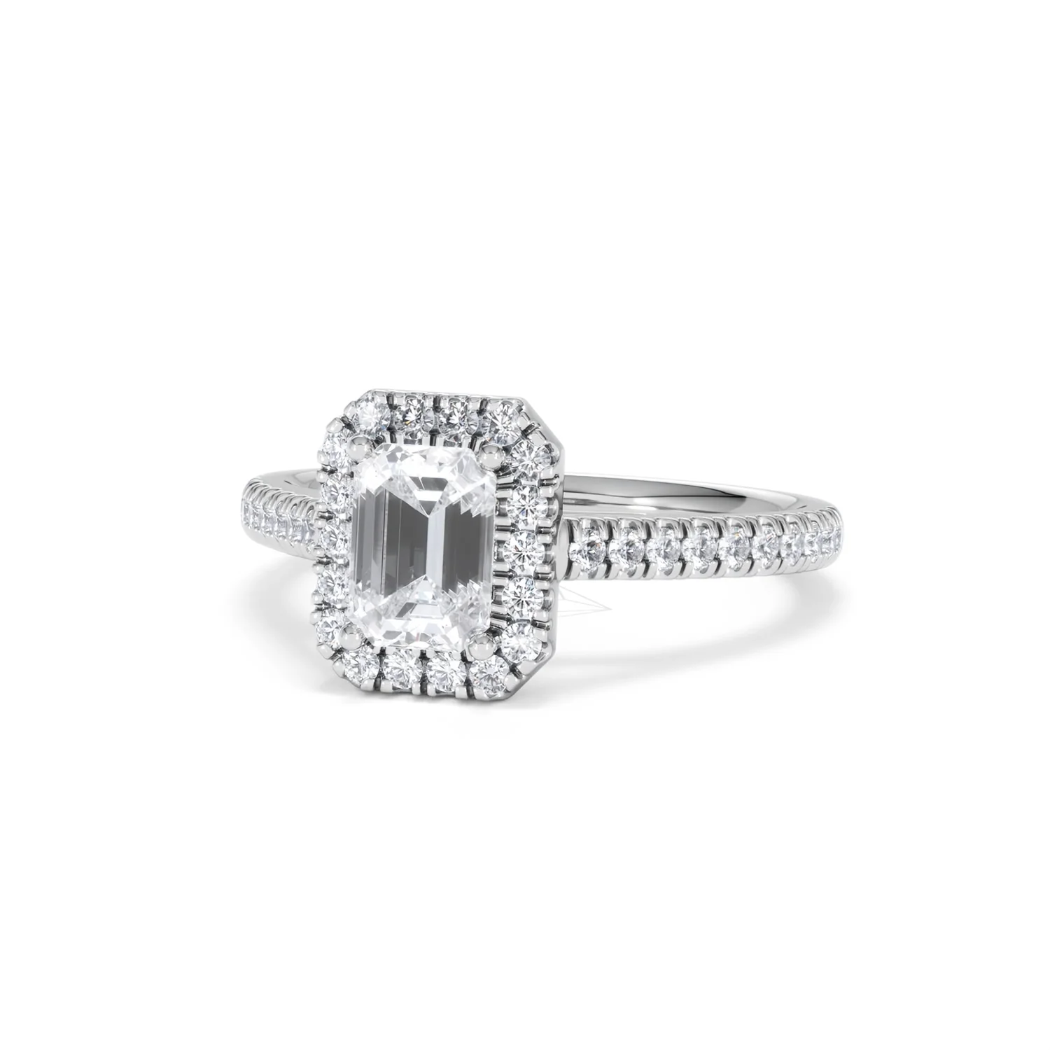 Annabelle Lab Diamond Halo Engagement Ring in Platinum 1.65ct F/VS1 - Image 87